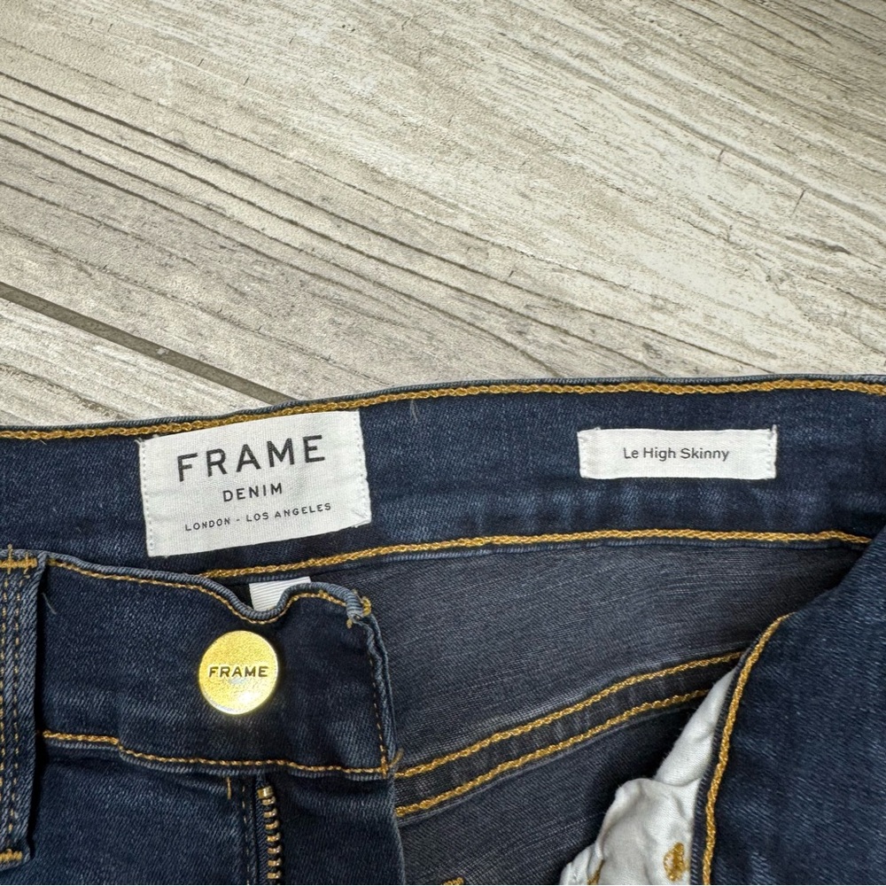 FRAME High Rise Skinny Jeans Size 24 - Picture 5 of 7